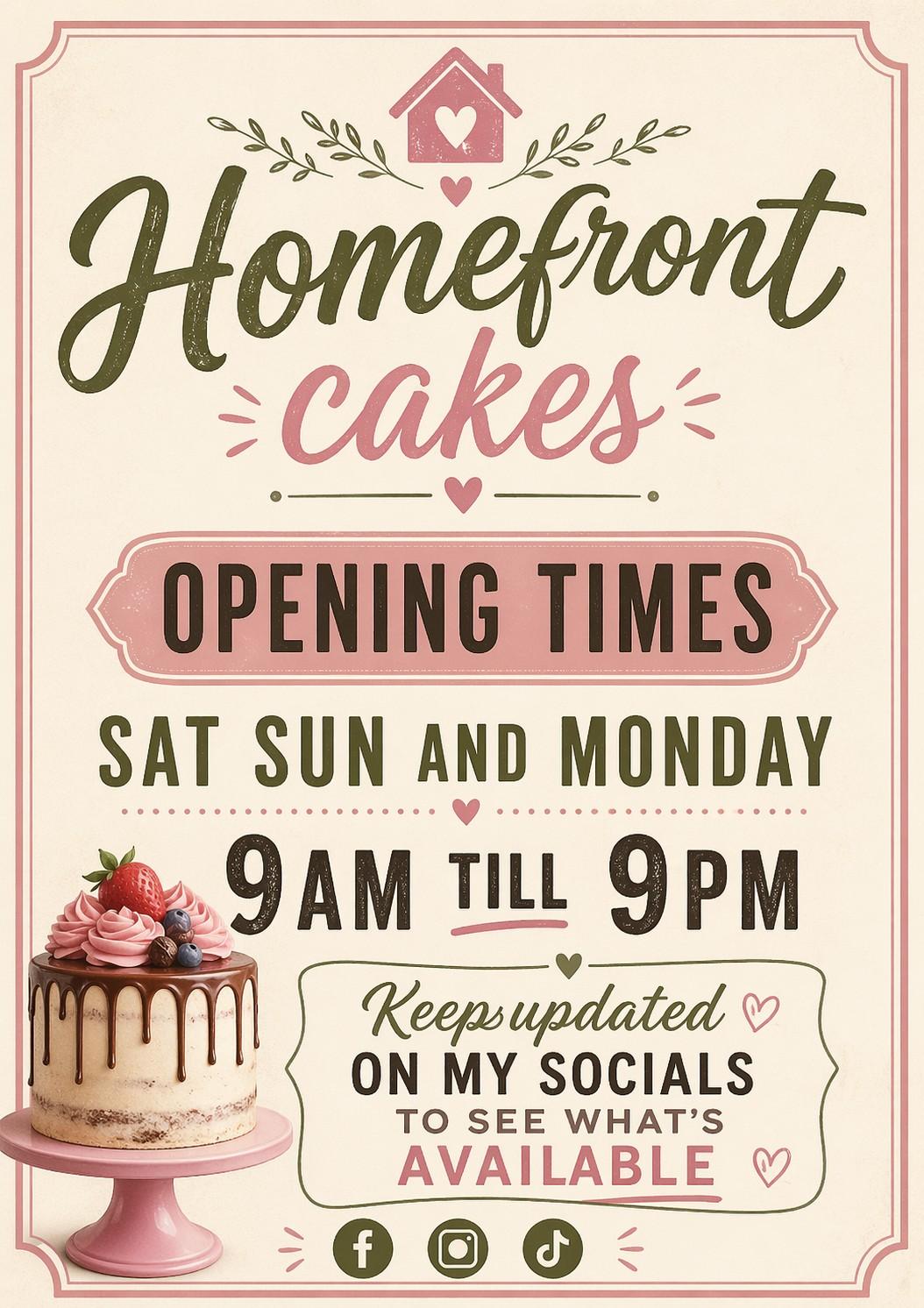 Opening time at Homefront Cakes